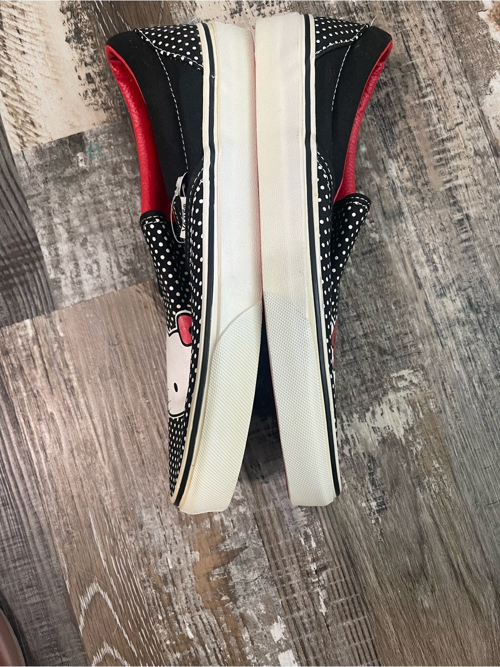 Vans Black & Red Hello Kitty Polka Dot Slip-On Sneakers - Picture 3 of 6